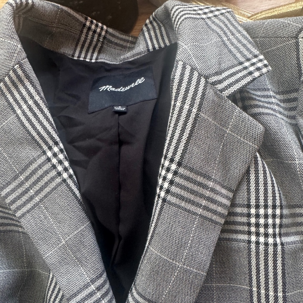 madewell plaid blazer size small